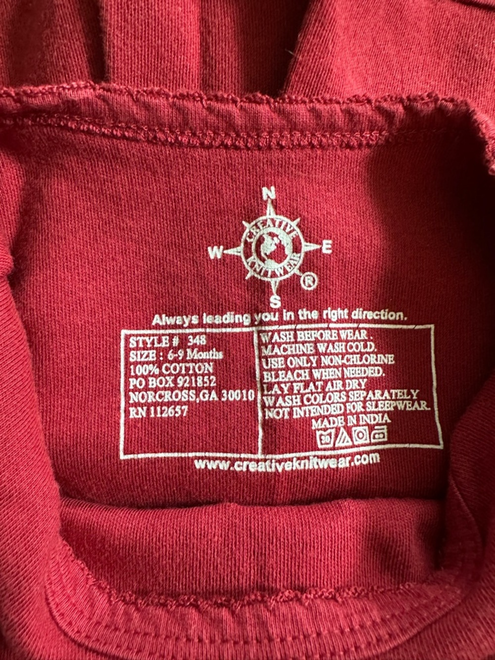 Alabama Crimson Red Baby Dress Onesie. - Picture 3 of 4